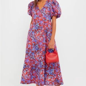 NWT Hunter Bell Harrison Dress in the Crimson Canyon print Midi Dress